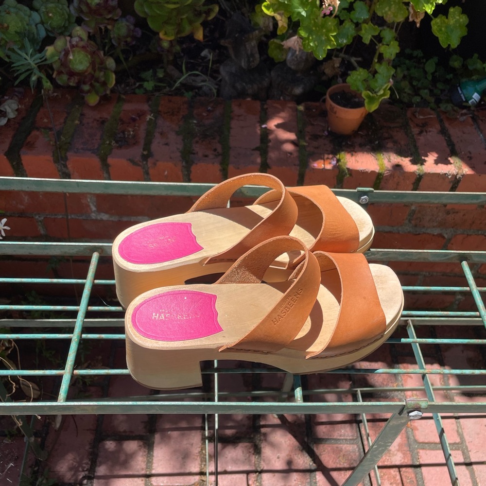 swedish hasbeen two strap slip-ons
